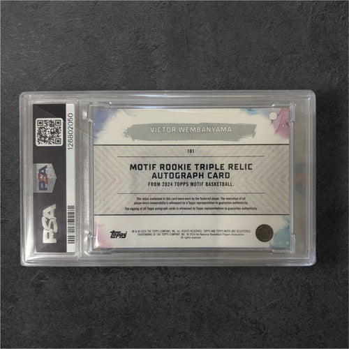 2023 Topps Motif Victor Wembanyama Rookie Triple Relic Autograph