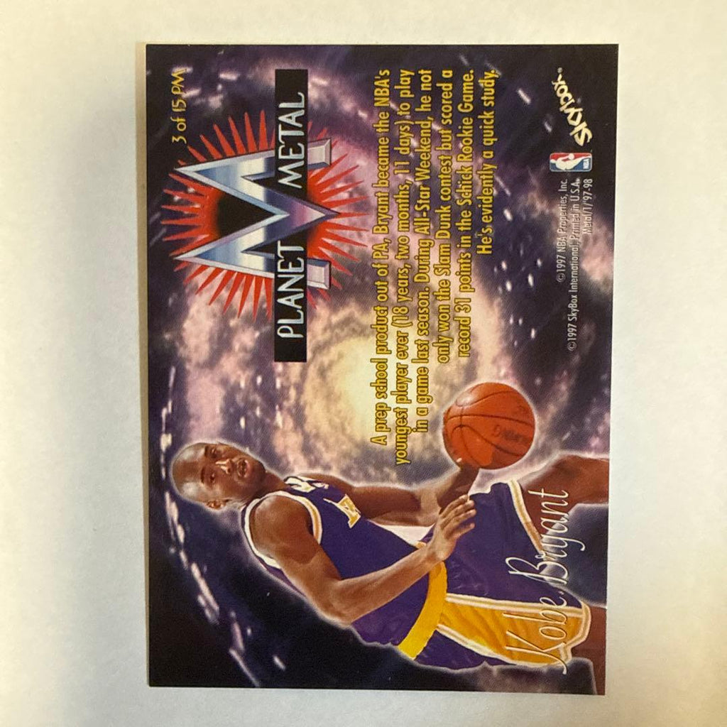1997 Metal Universe Planet Metal Insert Kobe Bryant Sharp Shape !